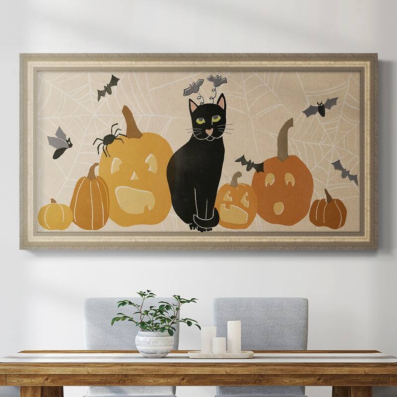 Pumpkin Patch Cats Collection D Premium Framed Canvas- Ready to Hang