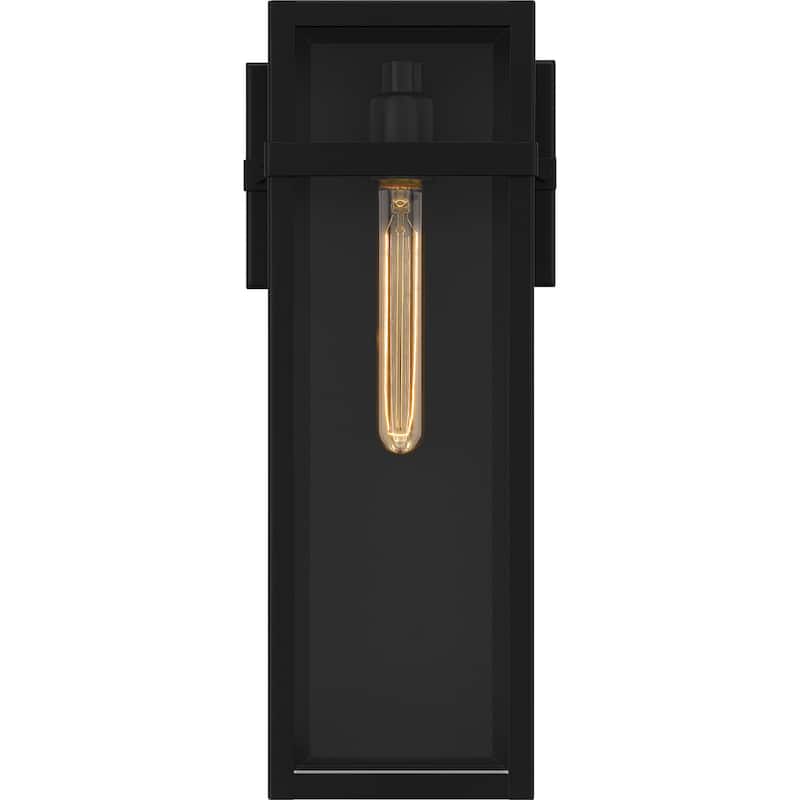 Vanessa 1-Light Matte Black Outdoor Wall Lantern