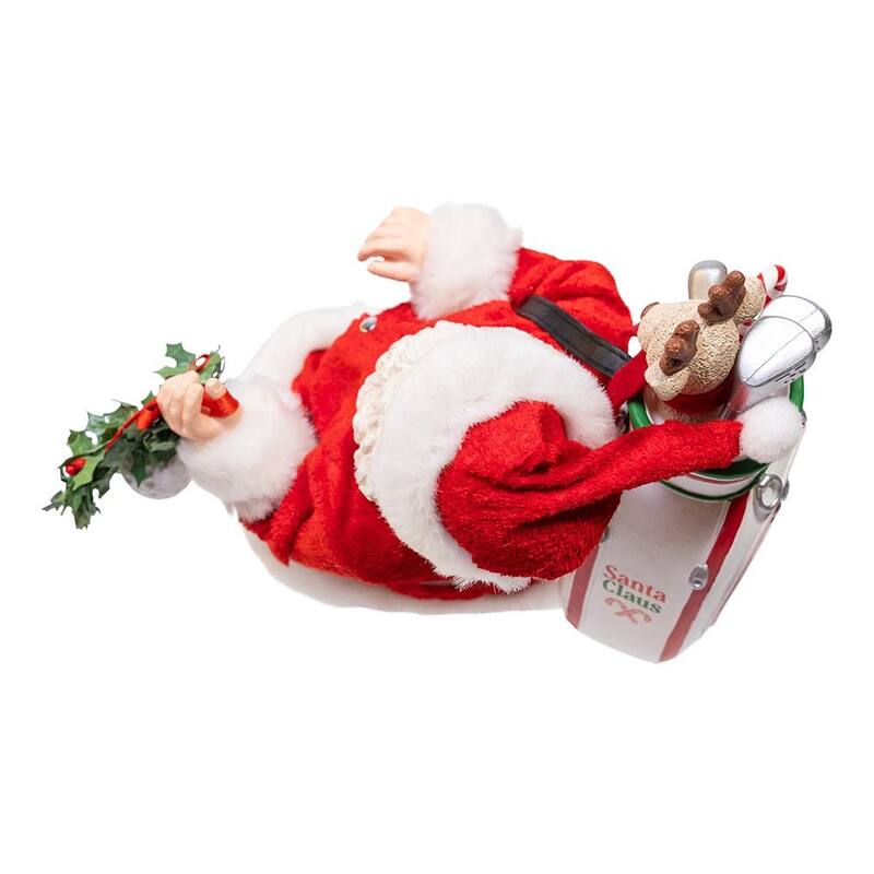 Kurt Adler 10.5-Inch Fabriche Golf Santa