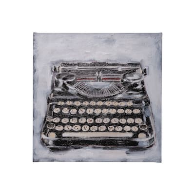 Vintage Typewriter I (30 x 30) Canvas Art Print