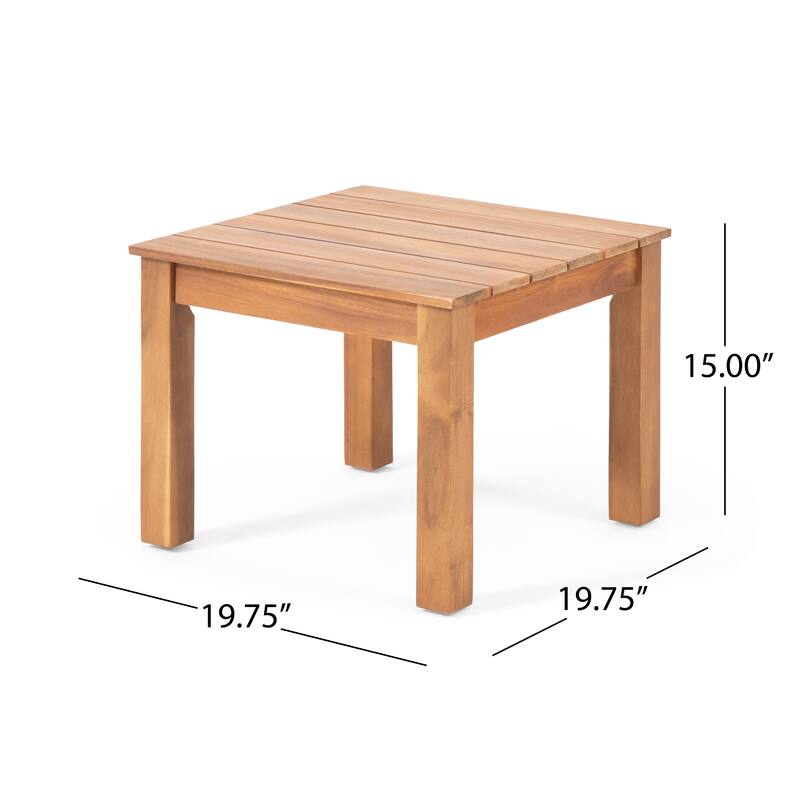 Temecula Outdoor Mid-Century Modern End Table by Christopher Knight Home - 19.75" W x 19.75" D x 15.00" H