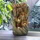 Outdoor Indoor Tree Trunk Water Fountain with LED Lights Resin ...