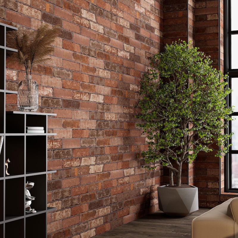 Merola Tile Brickyard Red 3" x 11-3/4" Porcelain Floor and Wall Tile