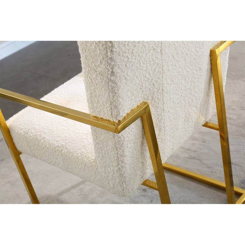 Velvet Dining Chair Tufted Design and Silver Finish Stainless Base