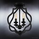 preview thumbnail 5 of 9, Luxury Art Deco Ceiling, 15.5"H x 15"W, with Moroccan Style, Matte Black, BWQ4130 by Urban Ambiance