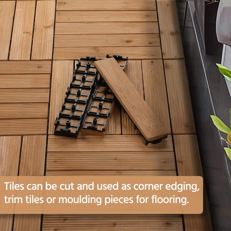 Yaheetech 27pcs 12"x12" Tiles for Patio Garden for Indoor & Outdoor