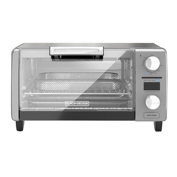 Black Decker Crisp N Bake Air Fry Digital 4 Slice Toaster Oven