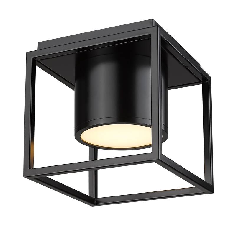 Wry Lighting Desmond Integrated LED Flush Mount in Matte Black