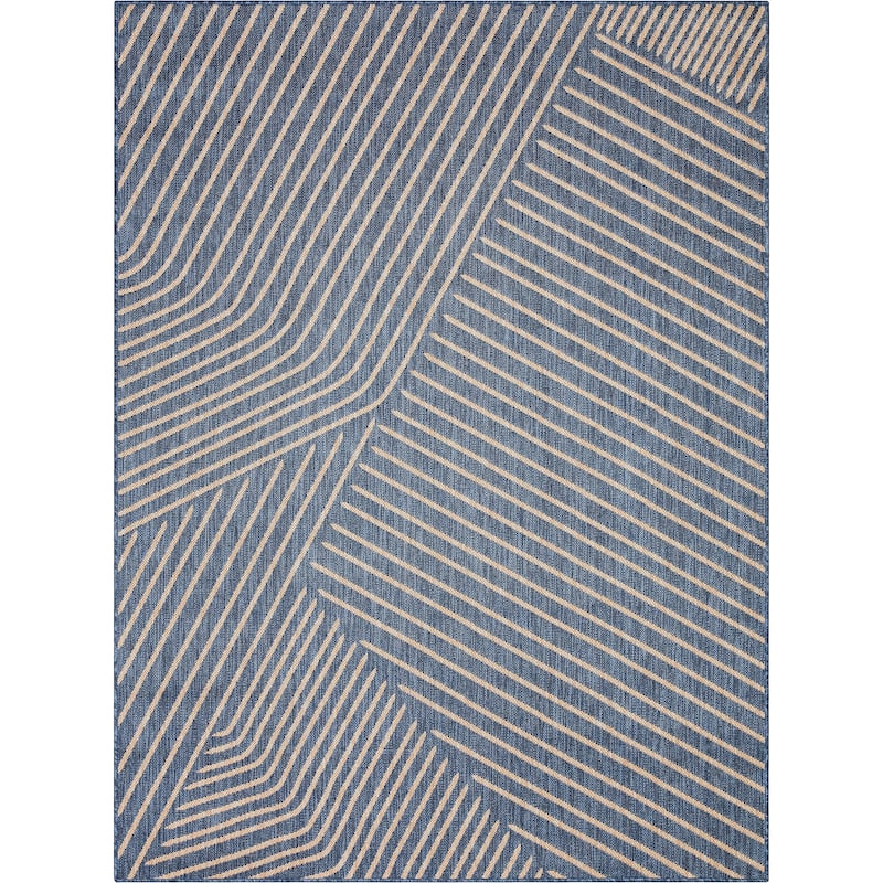 Well Woven Medusa Linden Indoor Outdoor Striped Modern Area Rug