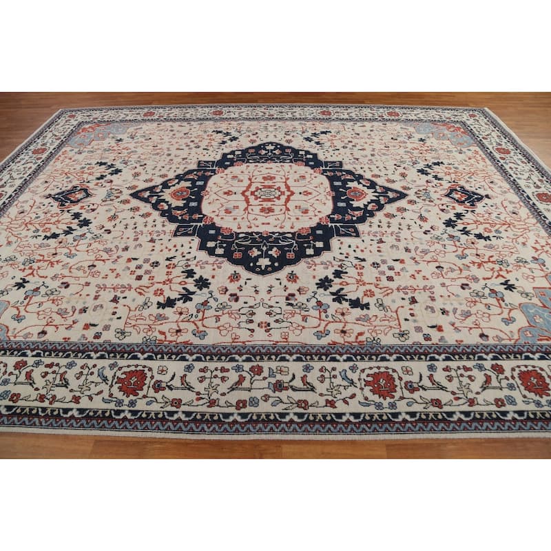 Floral Kashan Mohtasham Turkish Oriental Area Rug Wool Hand-knotted - 9'9" x 13'0"