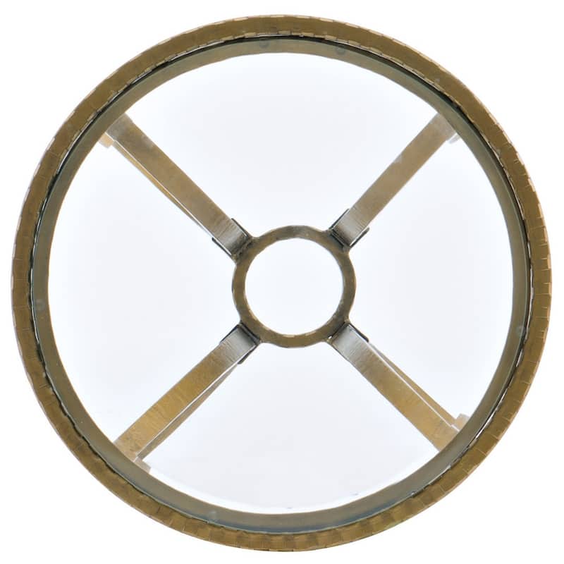 Hooker Furniture 5846-80 16" Diameter Glass Top Iron Pedestal Table
