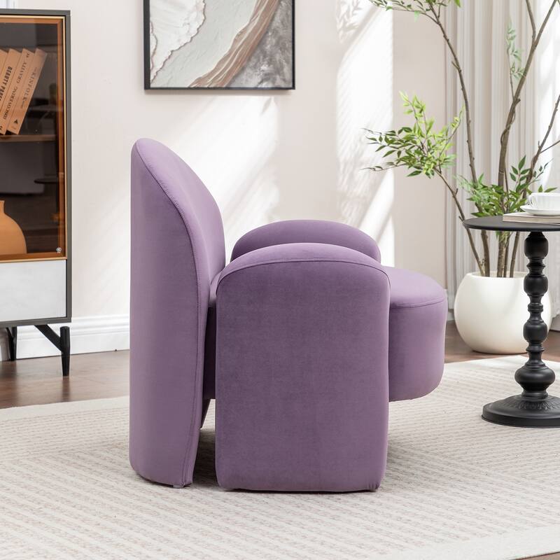 SEYNAR Modern Glam Velvet Thickened Seat Cushion Accent Chair