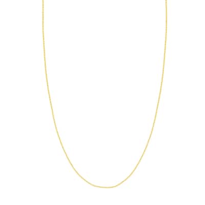Curata 14k Yellow Gold 0.96mm Box Chain Necklace (Lobster)