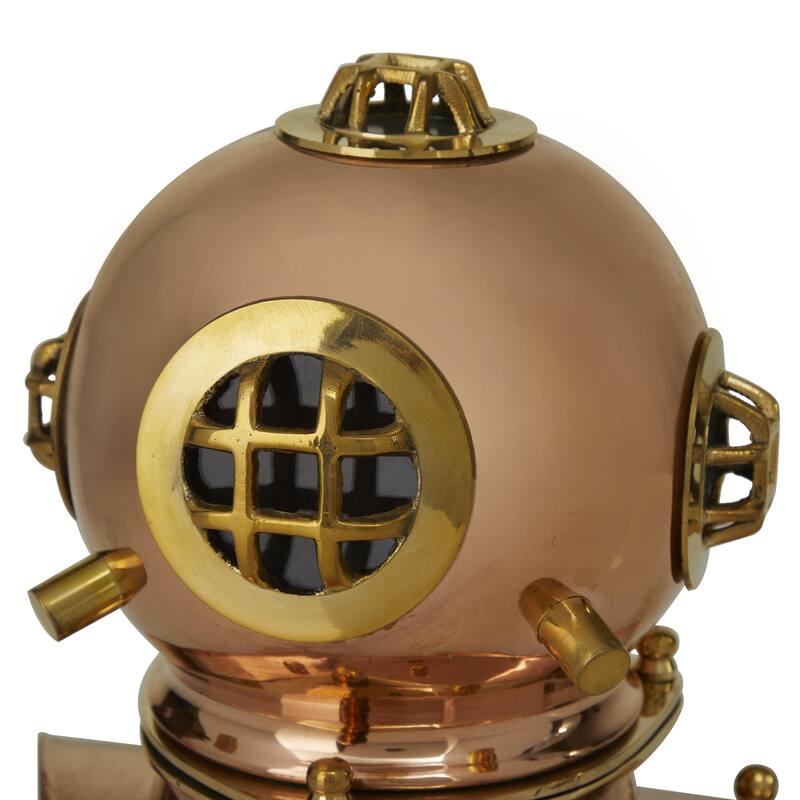 Metal Diver Helmet - Brass - Roche River Decor