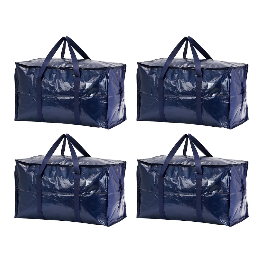 4 Packs Clothes Storage,Foldable Storage Bags,Moving Bags for Comforters,Closet Organizers and Storage with Handles 27*14*15in