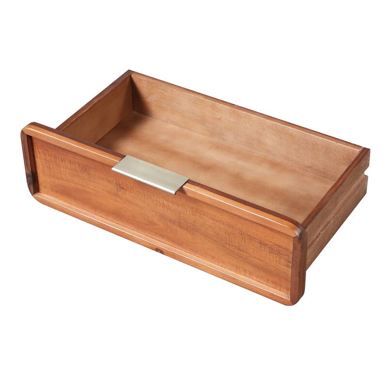 Christopher Knight Home - Alora Natural Acacia Console Table with 3 Drawers and Open Shelf for Living Room or Hallway Storage