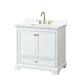 Option White / White Quartz Top / Brushed Gold Hardware