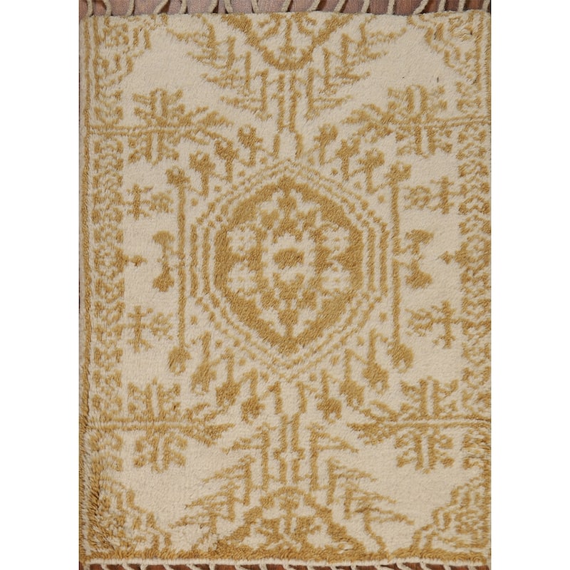 Moroccan Oriental Accent Rug Handmade Foyer Wool Carpet - 2'0"x 3'0"