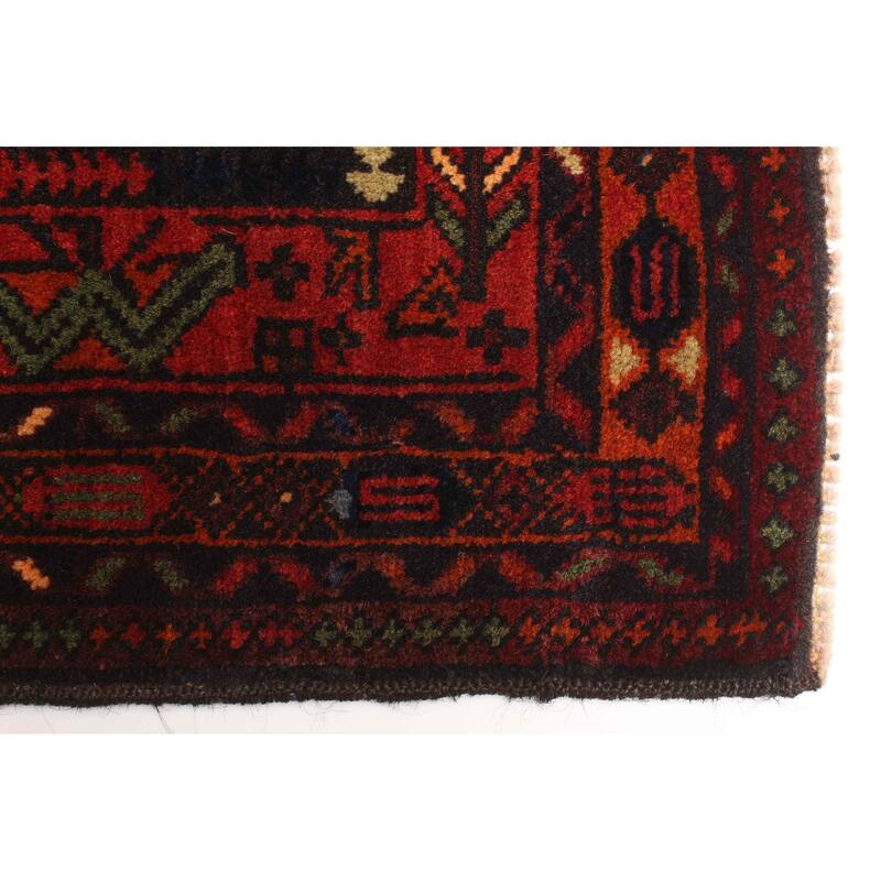 ECARPETGALLERY Hand-knotted Teimani Red Wool Rug - 2'8 x 4'0