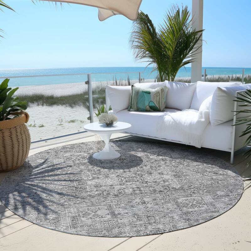 Machine Washable Indoor/ Outdoor Chantille Vintage Traditional Rug