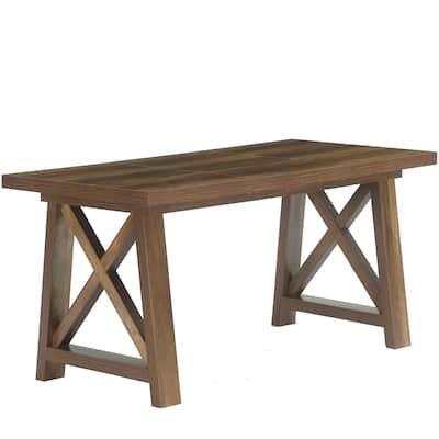 63-Inch Dining Table for Kitchen, Dining Room, Farmhouse Style - 62.99" L x 31.5" W x 30.71" H