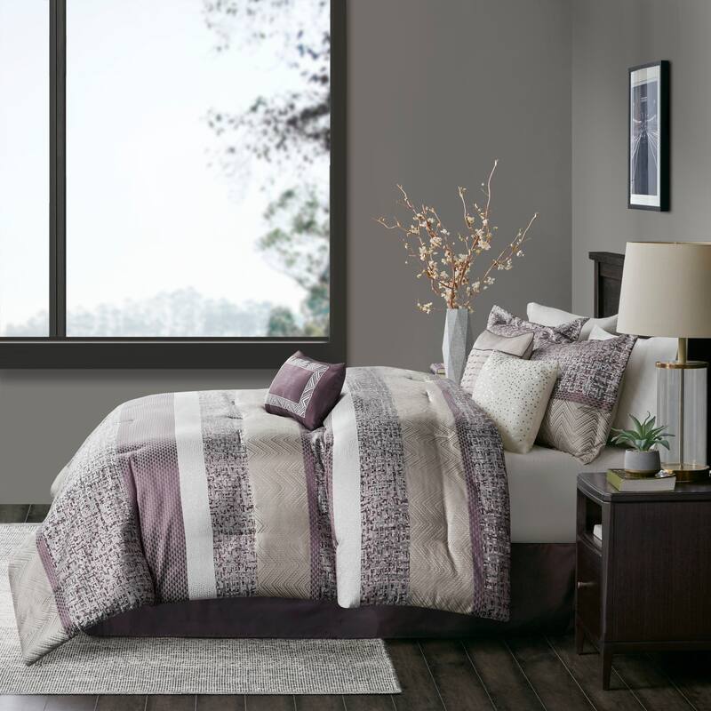 Madison Park Melody 7 Piece Jacquard Comforter Set