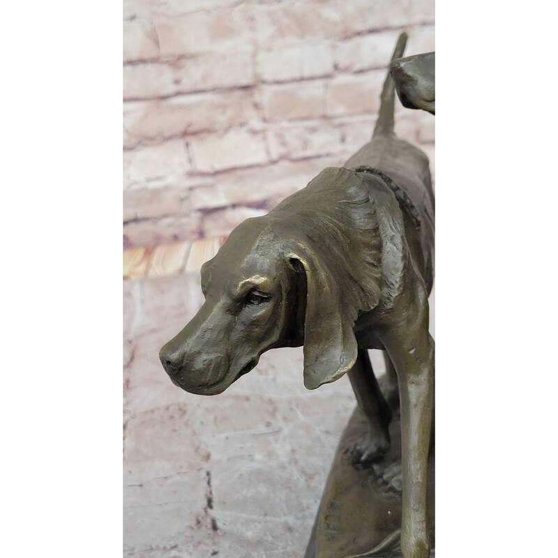 Service Imitative Dogs Hunting Hound Retriever Imitative Dog Hot Cast Bronze Sculpture Statue Decor