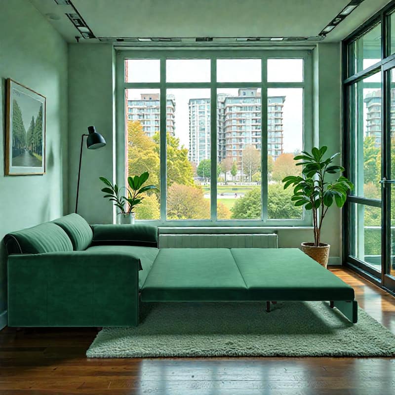 66" Pull Out Sofa Bed, 3-in-1 Convertible Queen Sleeper Sofa with Side Storage, Velvet Loveseat for Living Room Apartment