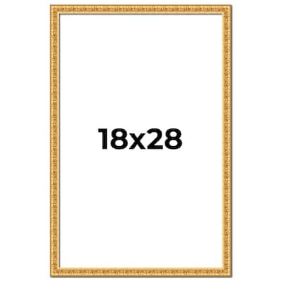 18x28 Frame Gold Real Wood Picture Frame Width 1 inches | Interior