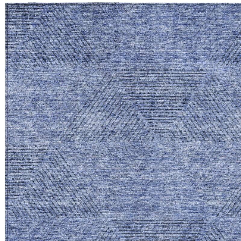 HomeRoots Geometric Transitional Rectangle Outdoor Rug