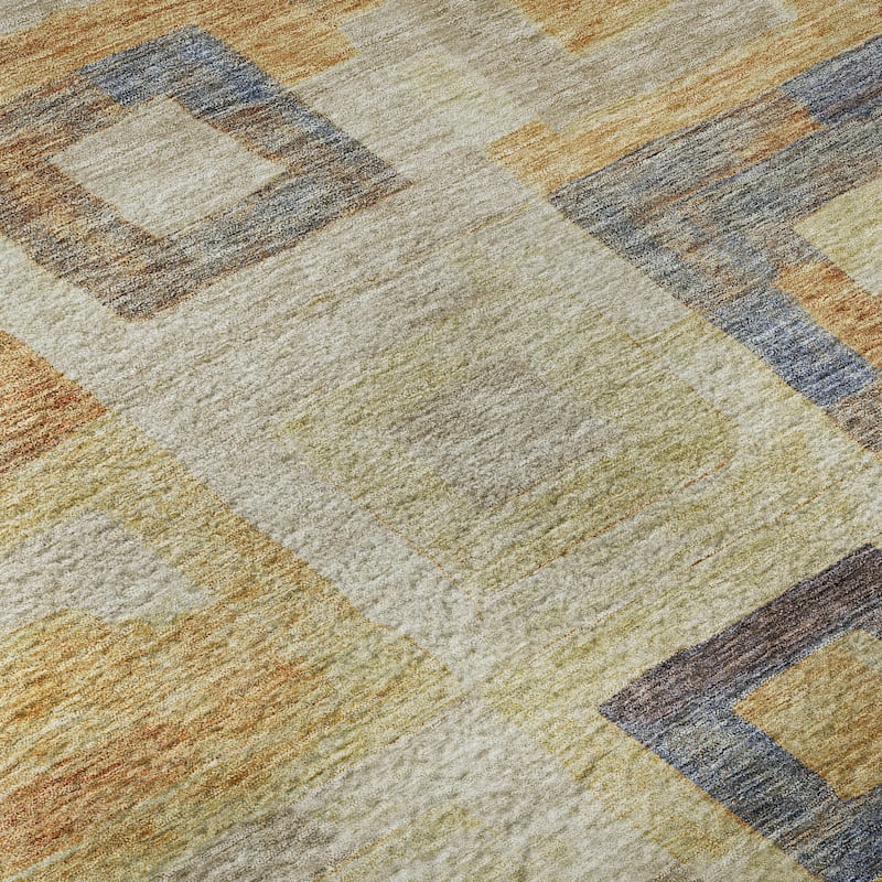 Premium Washable Super Soft Blocky Contemporary Mayfield Rug