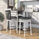 preview thumbnail 25 of 33, Wynn Contemporary Wood and Fabric Swivel Bar Height Chairs (Set of 2) by Furniture of America