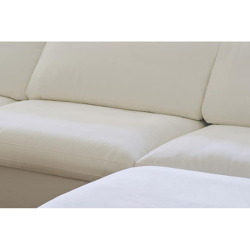 Lesly Free Assembly Sofa Feather Filled Comfort Sofa