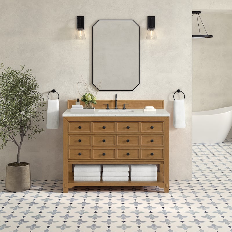 Malibu 48" Single Vanity, Amber Birch