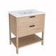preview thumbnail 39 of 49, Plywood Freestanding Bathroom Vanity Set with Integrated Sink