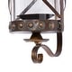 preview thumbnail 15 of 18, Bronze Metal Suspended Studded Fleur De Lis Wall Sconce with Scroll Details - 7 x 6 x 20