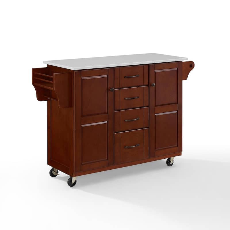 Kitchen Island Cart Granite Top Storage Towel Bar Kitchen Storage Cabinet Rolling Utility Cart