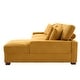 preview thumbnail 93 of 132, 118" W Corduroy L-shape Modular Sectional Sofa with Pillows
