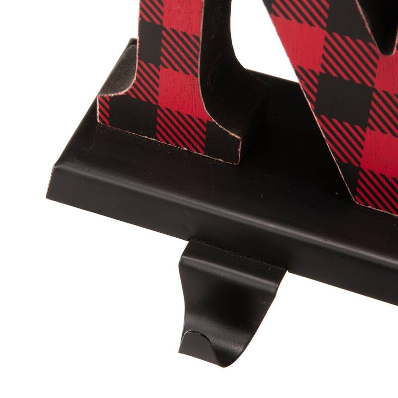 Glitzhome 6-7" H Heavy Duty Christmas NOEL Stocking Holders Mantel Ornament