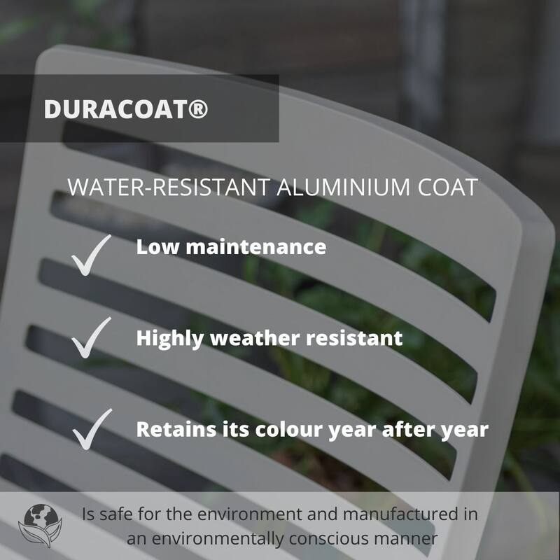 Amazonia Petherson Aluminum Outdoor Patio Dining Set - Black Chairs