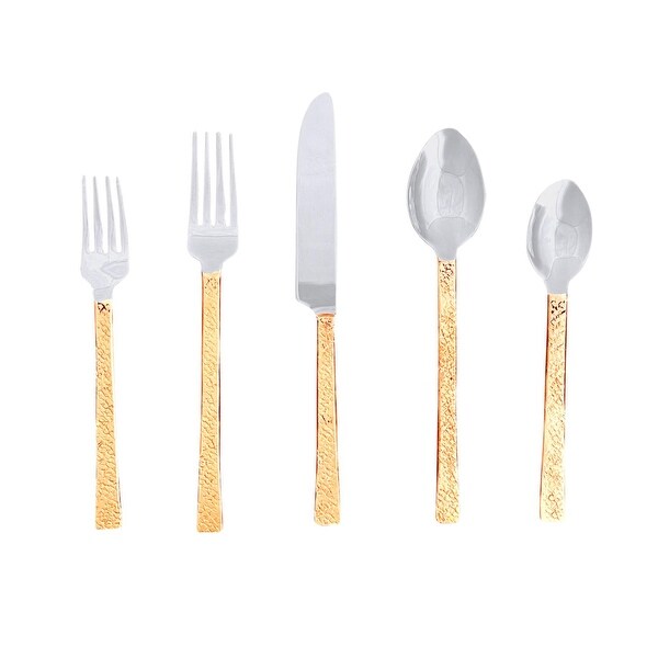INOX Urban Chiseled Antique Copper Flatware 5 Pcs. Set. Opens flyout.