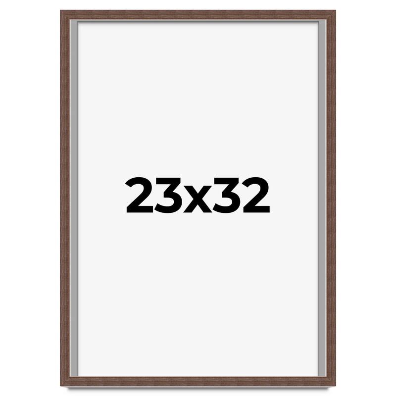 23x32 Shadow Box Frame Brown | 1.125 inches Deep Real Wood Rustic