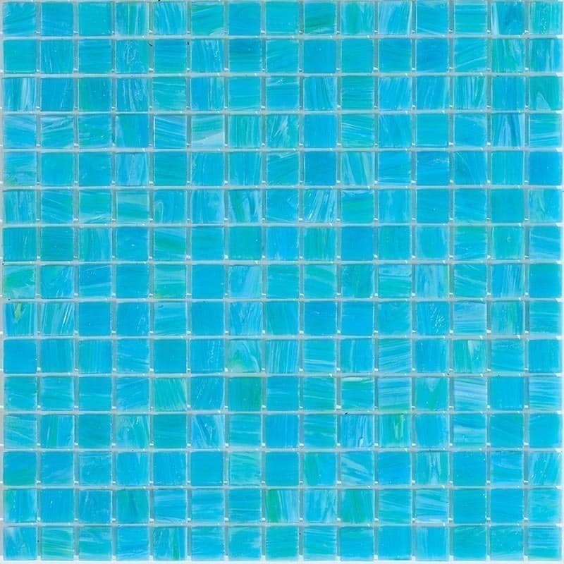Apollo tile 12" x 12" Celestial Glossy Pool Blue Glass Tile (20 sq ft/case) - 20 Pack