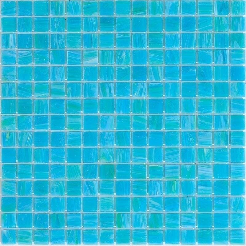 Apollo tile 12" x 12" Celestial Glossy Blue-Green Glass Tile (20 sq ft/case) - 20 Pack