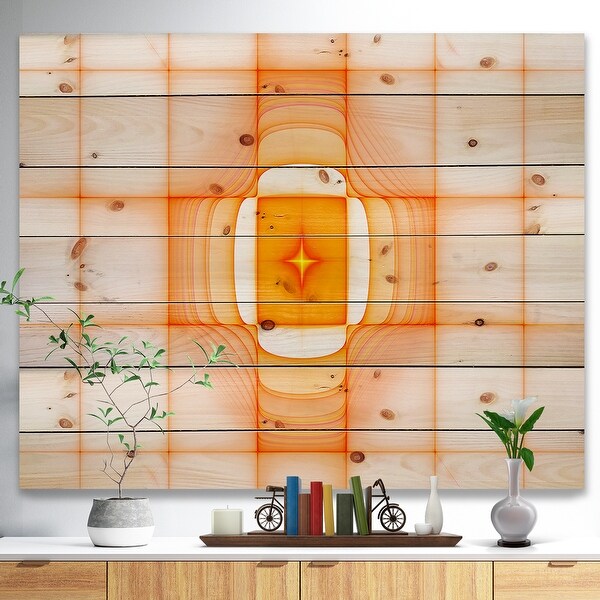 Designart 'Yellow Thermal Infrared Visor' Abstract Print on