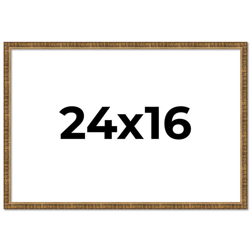 24x16 Frame Gold Kingsley Distressed Solid Wood Picture Frame Width