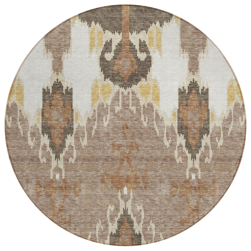 HomeRoots Ikat Transitional Rectangle Outdoor Rug