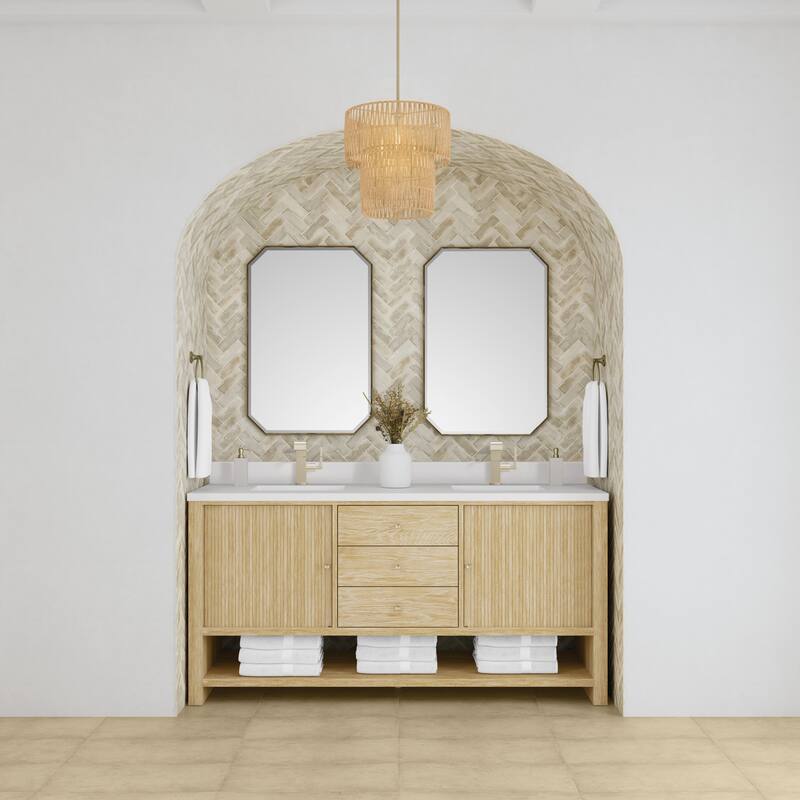 James Martin Vanities D404-V72-1WZ Marigot 72" Double Basin Wood