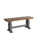preview thumbnail 11 of 42, Eleanor Two-Tone Trestle Leg Wood Dining Bench by iNSPIRE Q Classic Oak Top with Antique Berry Red Base
