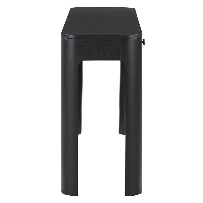 Rustic 52" Console Table with Drawers and Curved Legs for Entryway or Living Room Decor